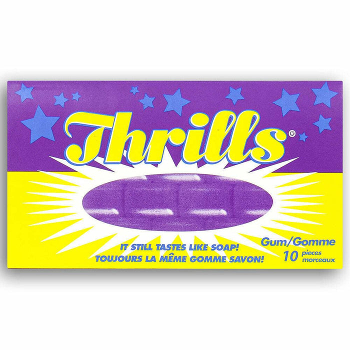 12 Packs of Thrills Gum Tastes Like Soap 10 Pieces Each Pack