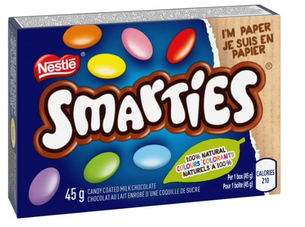 Nestle Smarties Candy Coated Milk Chocolate Carton, 45g