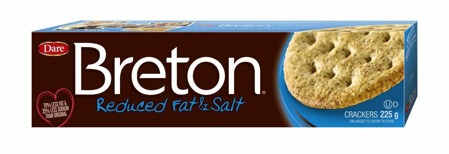 Dare Breton Reduced Fat & Salt Crackers 200g Each 8 Boxes