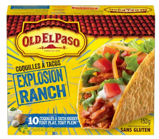 Old El Paso Gluten-Free Ranch Blasted Taco Shells, 153g