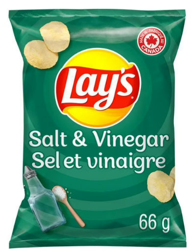 Lay's Salt & Vinegar Flavored Potato Chips, 66g