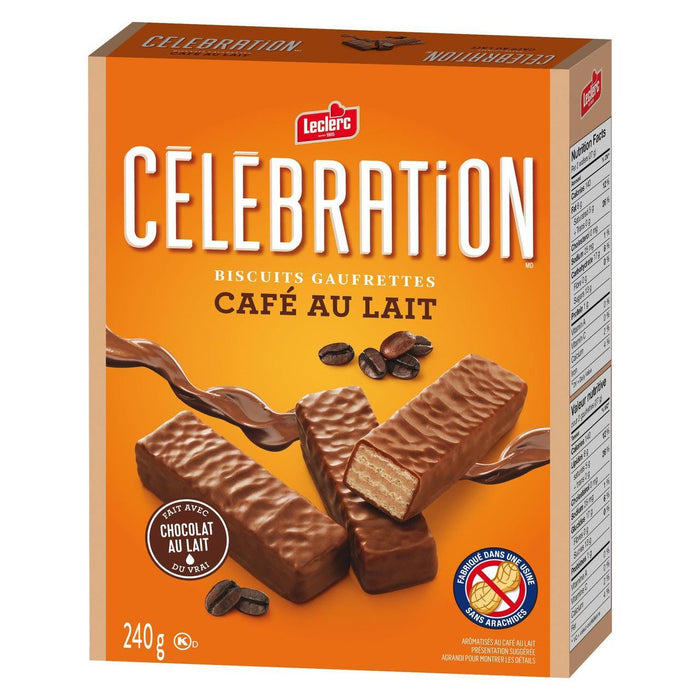 Celebration Cafe Au Lait Milk Chocolate Wafer Cookies 240g