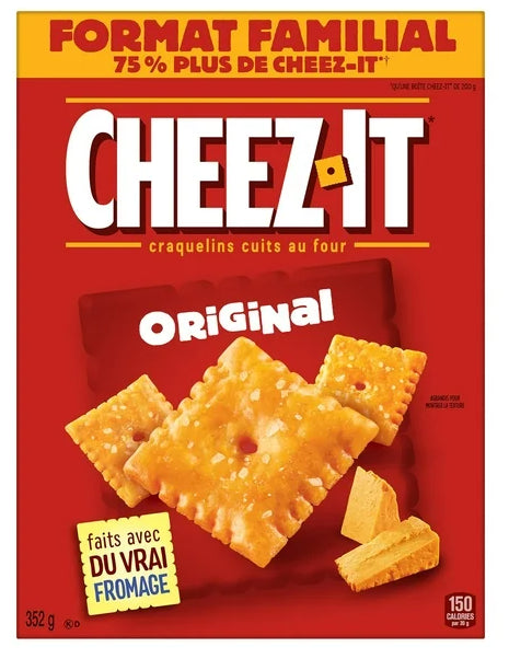 Cheez-It Canada Family Size Baked Snack Crackers Original, 352g