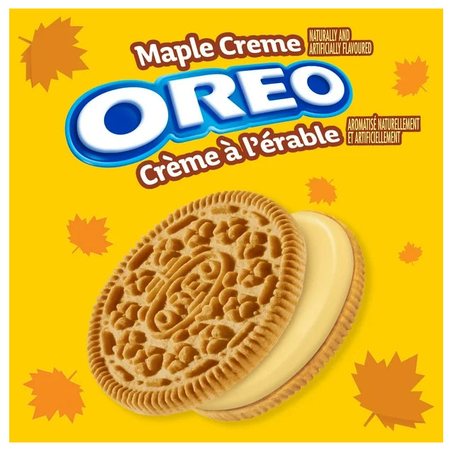 Oreo Maple Creme Sandwich Cookie, Made with Real Quebec Maple Syrup, 261g