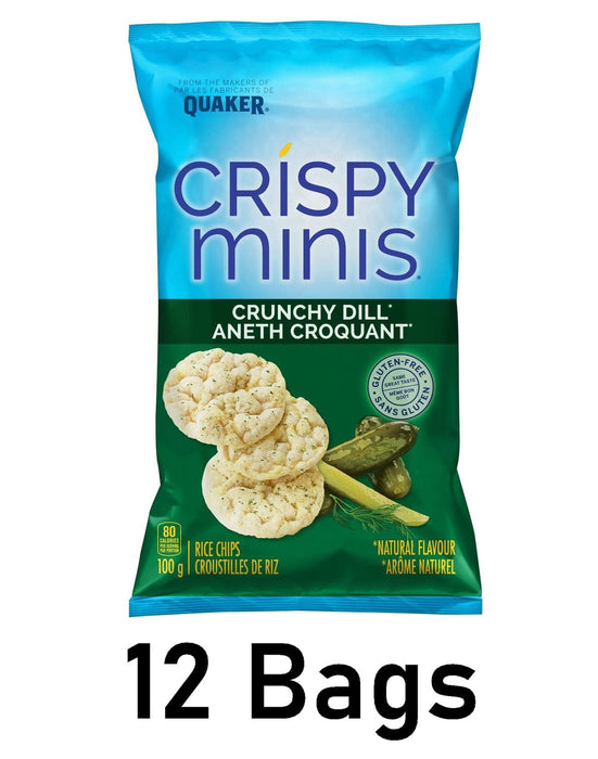 Quaker Crispy Minis Crunchy Dill 100g Each 12 Bags