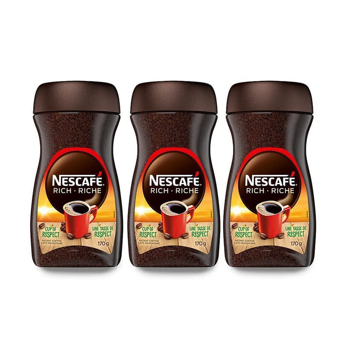 Nescafe Rich Instant Coffee 170g/6oz Each 3 Jars