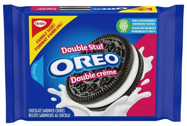 Oreo Double Stuf Chocolate Sandwich Cookies, Family Size, 436g