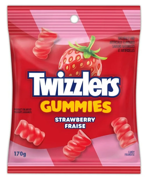 Twizzlers Gummies Strawberry, Gummy Candy, 170g