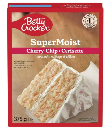 Betty Crocker Super Moist Cherry Chip Cake Mix, 375g