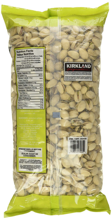 Kirkland Signature California Dry Roasted & Salted In-Shell Pistachio, 48 Ounce