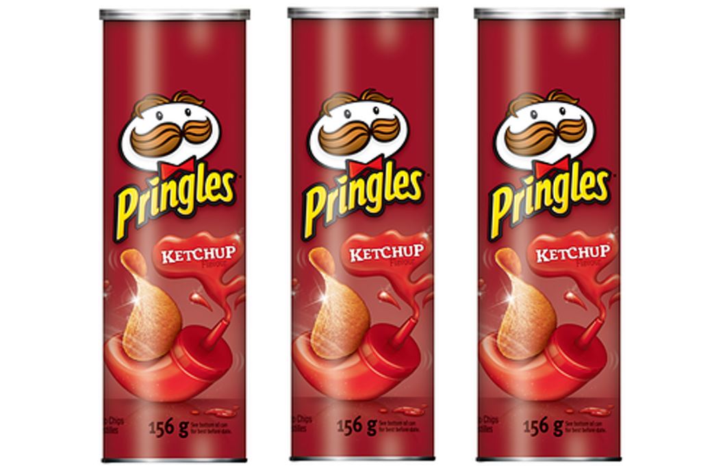 Ketchup Pringles Potato Chips 156g 3 Cans From Canada