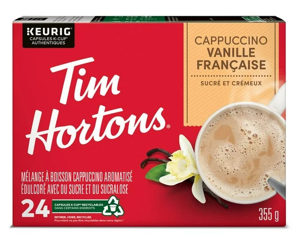 Tim Hortons French Vanilla Cappuccino K-Cups 24ct, 355g