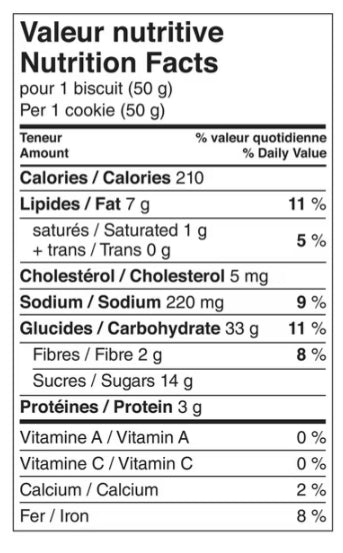 Sara Lee Oatmeal & Raisin Cookies, 300g