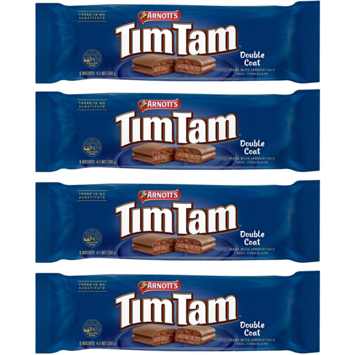 Arnott's Tim Tam Double Coat 4 PACK - Australian Chocolate Biscuits