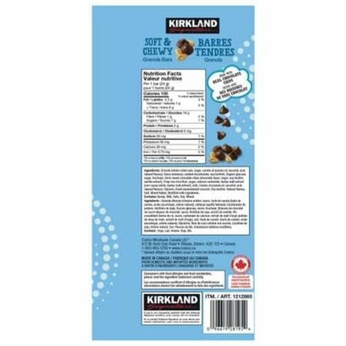 Kirkland Signature Soft & Chewy Granola Bars 64ct 24g/0.84oz, {Canadian Product}