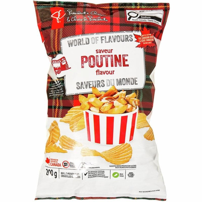 President's Choice Poutine Rippled Potato Chips, 200g