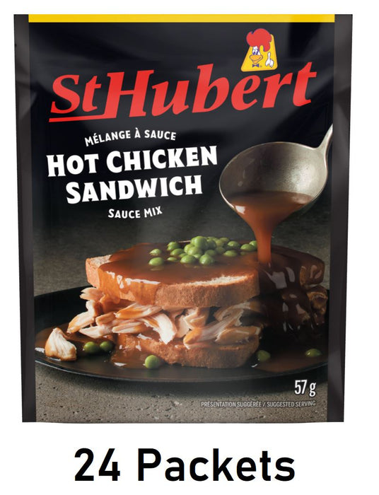 St-Hubert Hot Chicken Sandwich Homestyle Gravy Mix 57g, 2oz Each 24 Packets