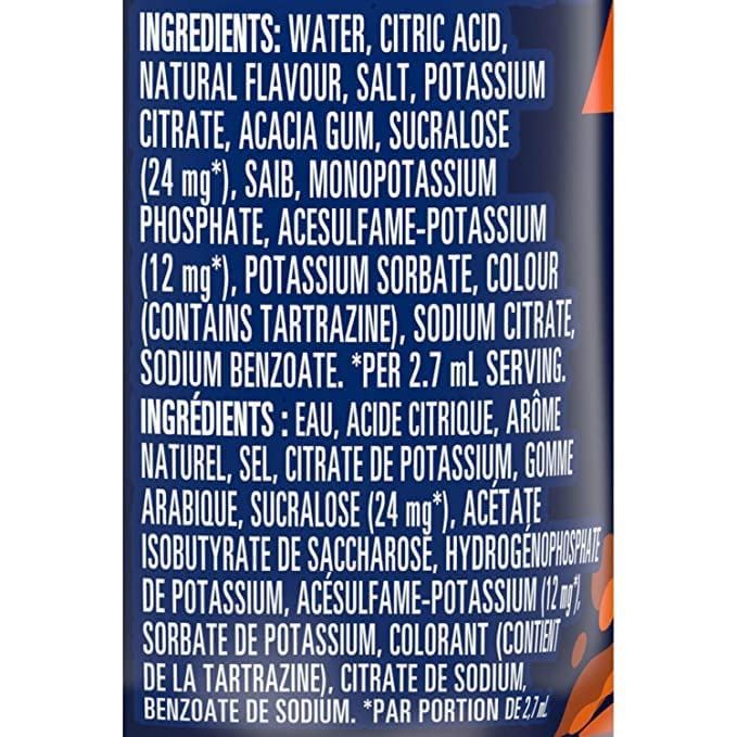 MiO Sport Orange Electrolyte Liquid Water Enhancer, 48mL/1.6 fl oz