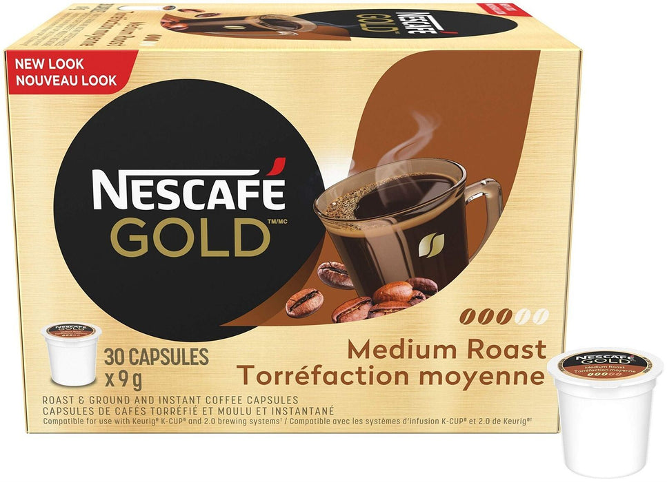 Nescafe Gold Rich & Smooth Keurig K Cup Capsules (Pack Of 30 Cups)