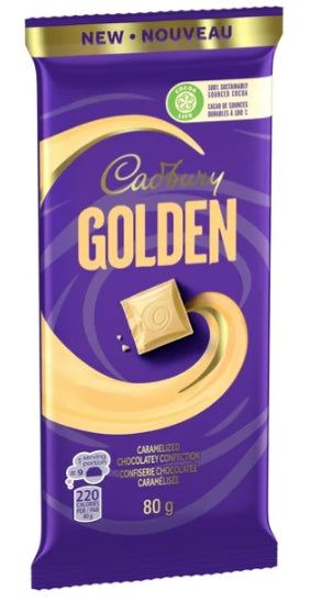 Cadbury, NEW Golden Caramelized White Chocolatey Candy Bar, 80g