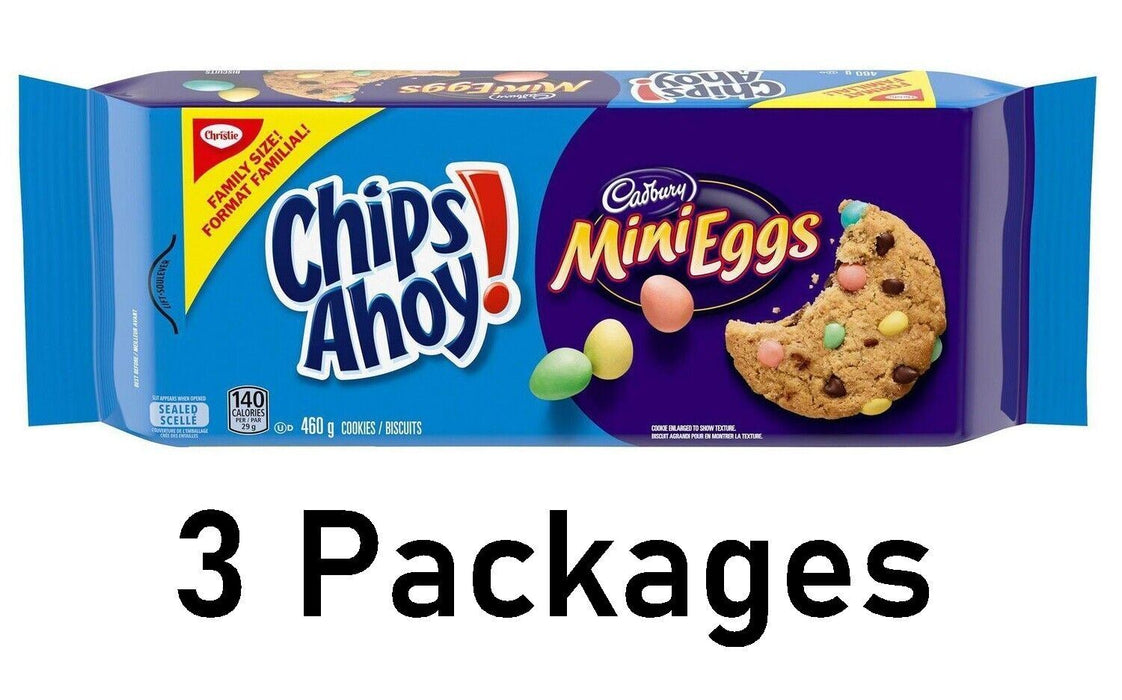 Christie Chips Ahoy! Cadbury Mini Eggs Chocolate Cookies 460g Each 3 Packs