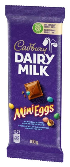 Cadbury Dairy Milk, Mini Eggs Chocolatey Candy Bar, 100g