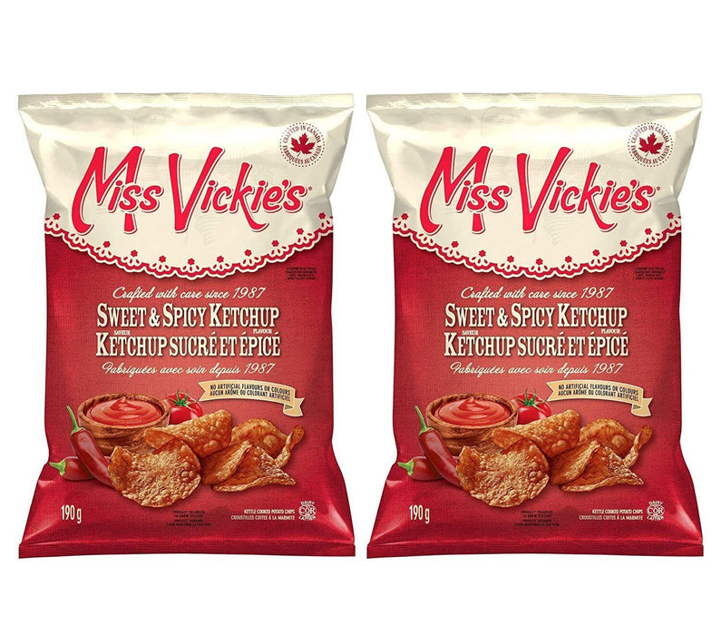 Miss Vickie's Potato Chips Sweet & Spicy Ketchup, 190g/8oz, 2 BAGS