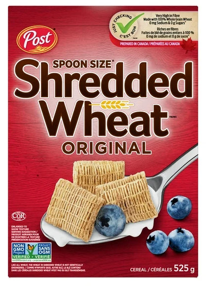 Post Original Spoon Size Shredded Wheat Cereal, 525g