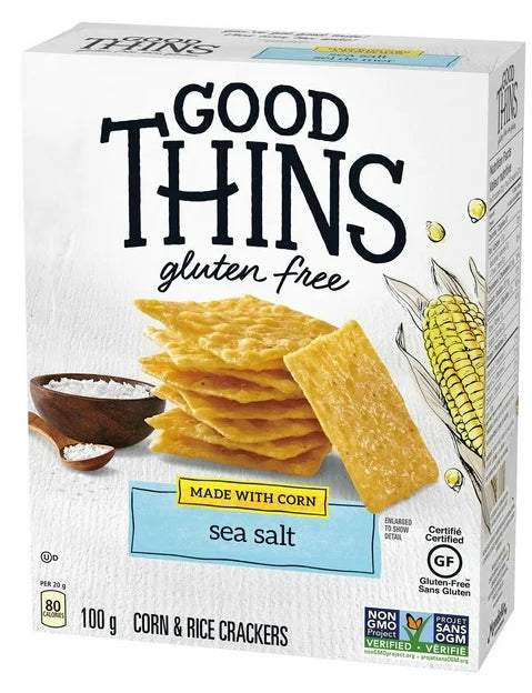 Good Thins, Sea Salt, Gluten Free Corn Crackers, 100g