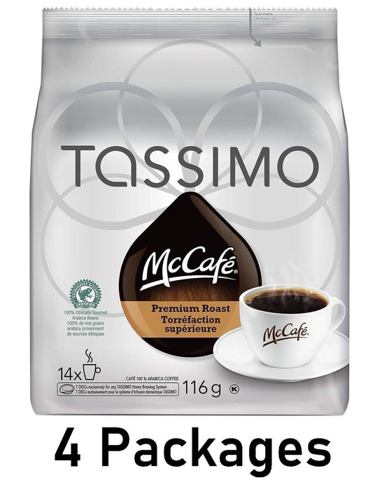 Tassimo McCafé Premium Roast Coffee Single Serve T-Discs 116g Each 4 Boxes