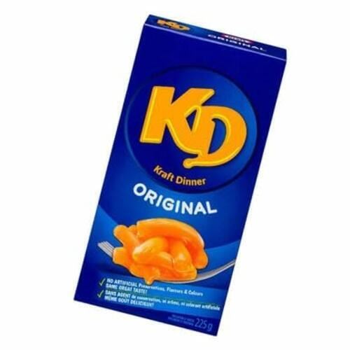 Kraft Dinner, Original Macaroni & Cheese 225g/7.6oz 12 BOXES (Canadian Product)