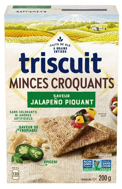 Triscuit Thin Crisps Zesty Jalapeno Crackers, 200g