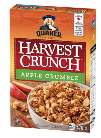 Quaker Harvest Crunch Apple Crumble Granola Cereal, 470g