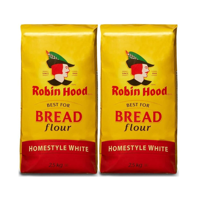 Robin Hood Best for Bread Homestyle White Flour 2.5kg/88.1oz Each 2 Packages - CanadaGrocery