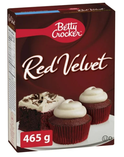 Betty Crocker Red Velvet Cupcake Mix, Frosting Included, 465g