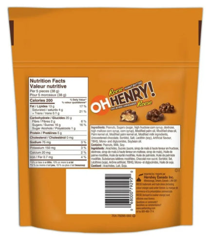 OH HENRY! Bite Sized Pieces with Reese Peanut Butter, 180g