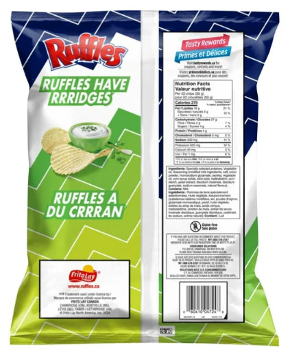 Ruffles Sour Cream 'n Onion Flavored Potato Chips, 200g