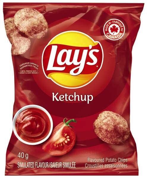 Lays Ketchup Potato Chips, 1.4oz Vending Sized, 4 BAGS - CanadaGrocery