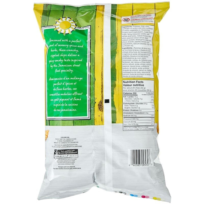 President's Choice Jerk Chicken Rippled Potato Chips, 200g