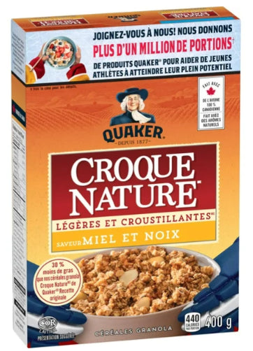 Quaker Harvest Crunch Light & Crisp Honey & Nut Flavor Granola, 400g