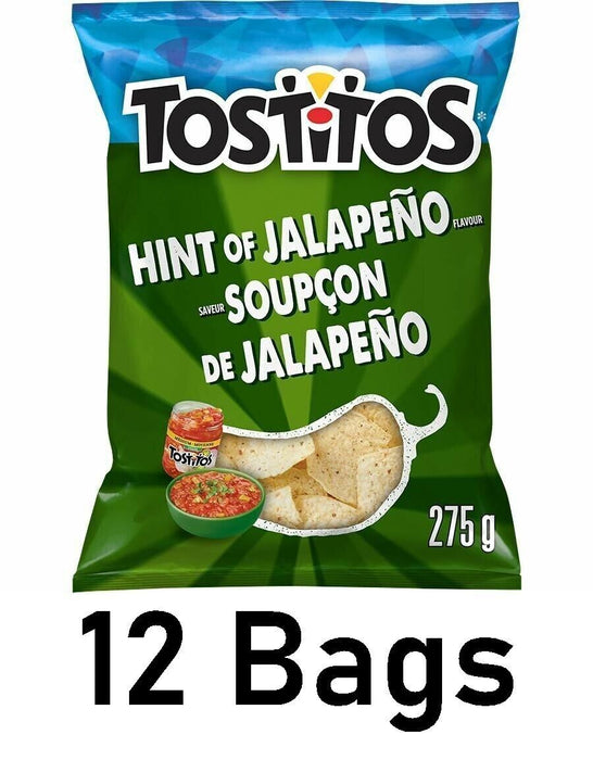 Tostitos Restaurant Style Hint of Jalapeño Tortilla Corn Chips 275g Each 12 Bag