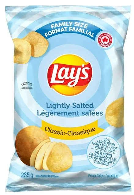 Lay's Lightly Salted Potato Chips, 235g