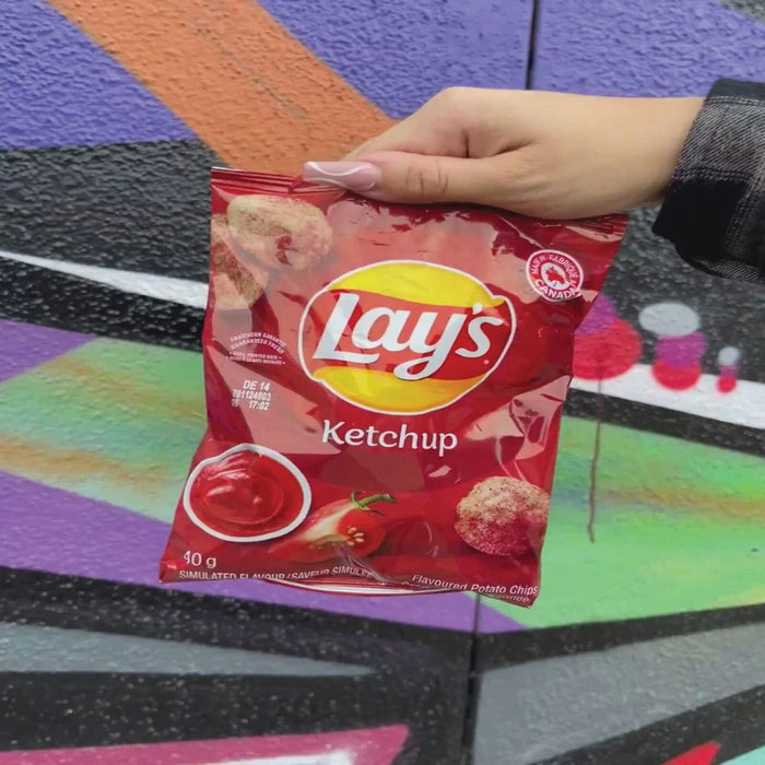 Lays Ketchup Potato Chips, 1.4oz Vending Sized, 4 BAGS - CanadaGrocery