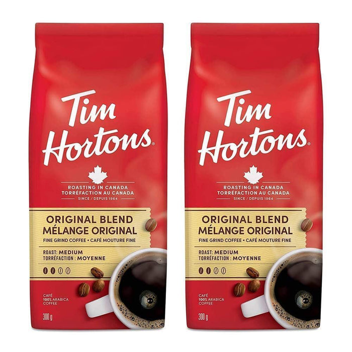 Tim Hortons Original Coffee Medium Roast 10.6oz 2 Bags From Canada