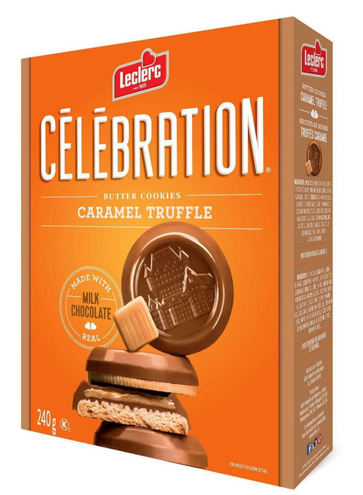 Leclerc Celebration Caramel Truffle Butter Cookies 240g {Canadian Product}