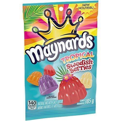 Maynards Gummy Tropical Swedish Berries 185g/6.5 oz