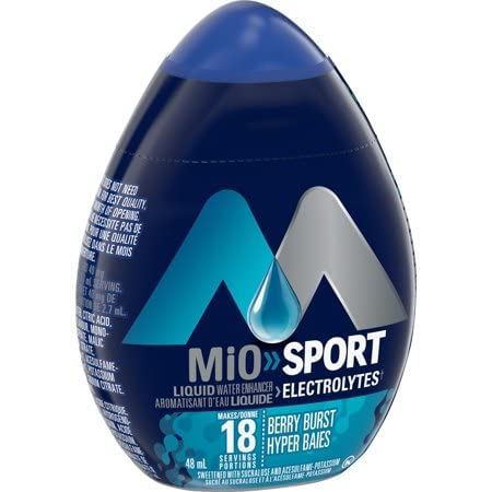 MiO Sport Berry Burst Liquid Water Enhancer, 48mL (Pack of 12)