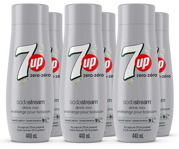 7-Up Zero Sugar Flavor for Soda Stream 440mL 6 Bottles