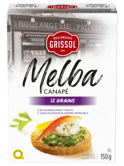 Boulangerie Grissol Melba Toast 12 Grain, 150g