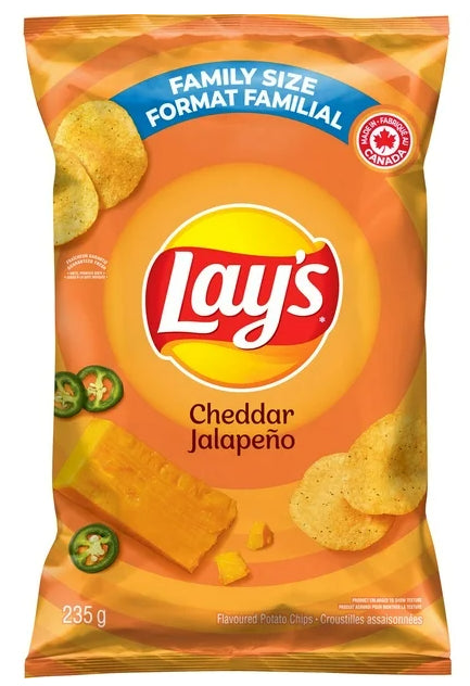 Lay's Cheddar Jalapeno Flavored Potato Chips, 235g